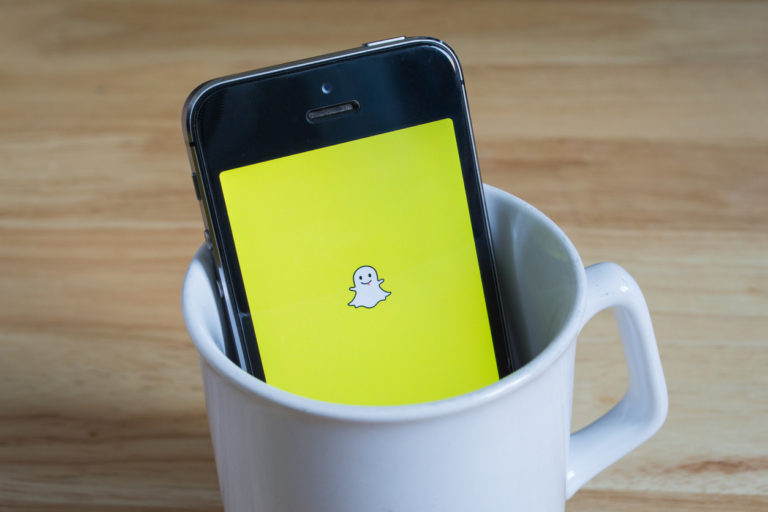Application Snapchat sur téléphone