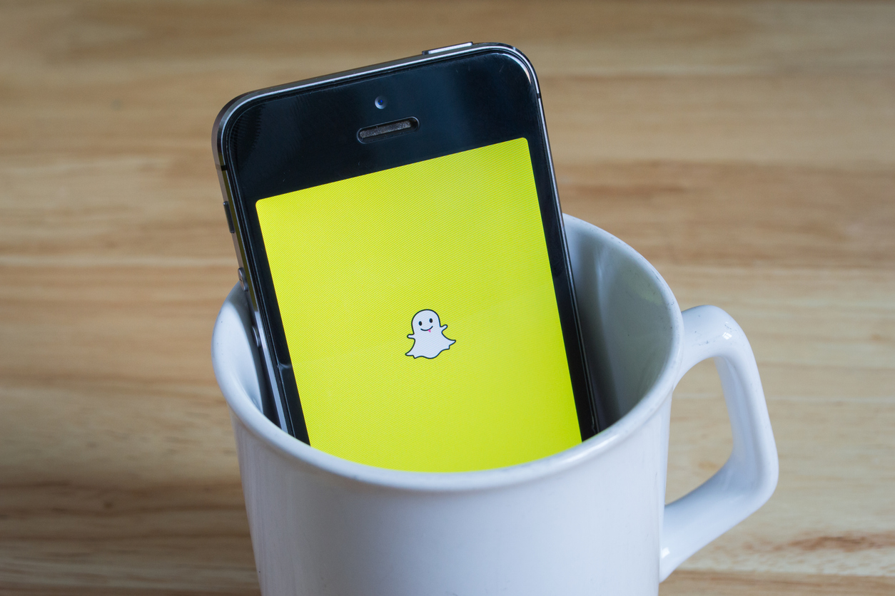 Application Snapchat sur téléphone