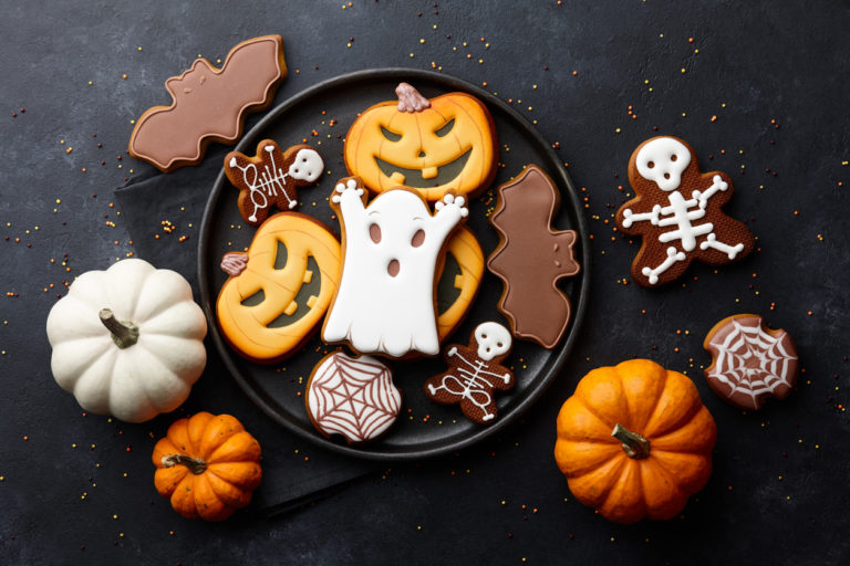 biscuits glacés d'halloween
