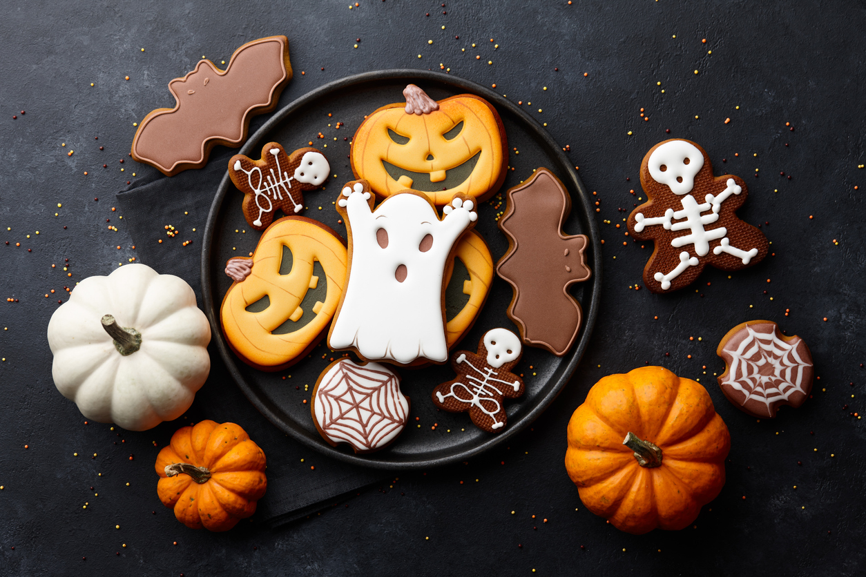 biscuits glacés d'halloween